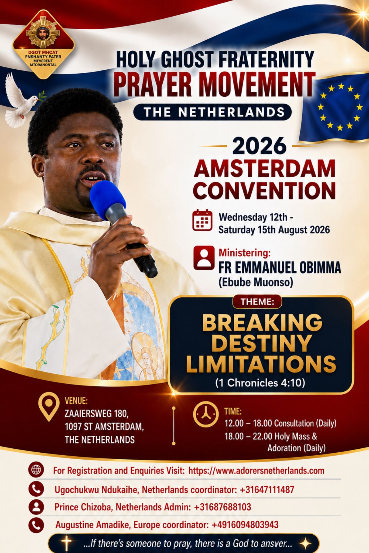 2026 Amsterdam Convention β Breaking Destiny Limitations official flyer
